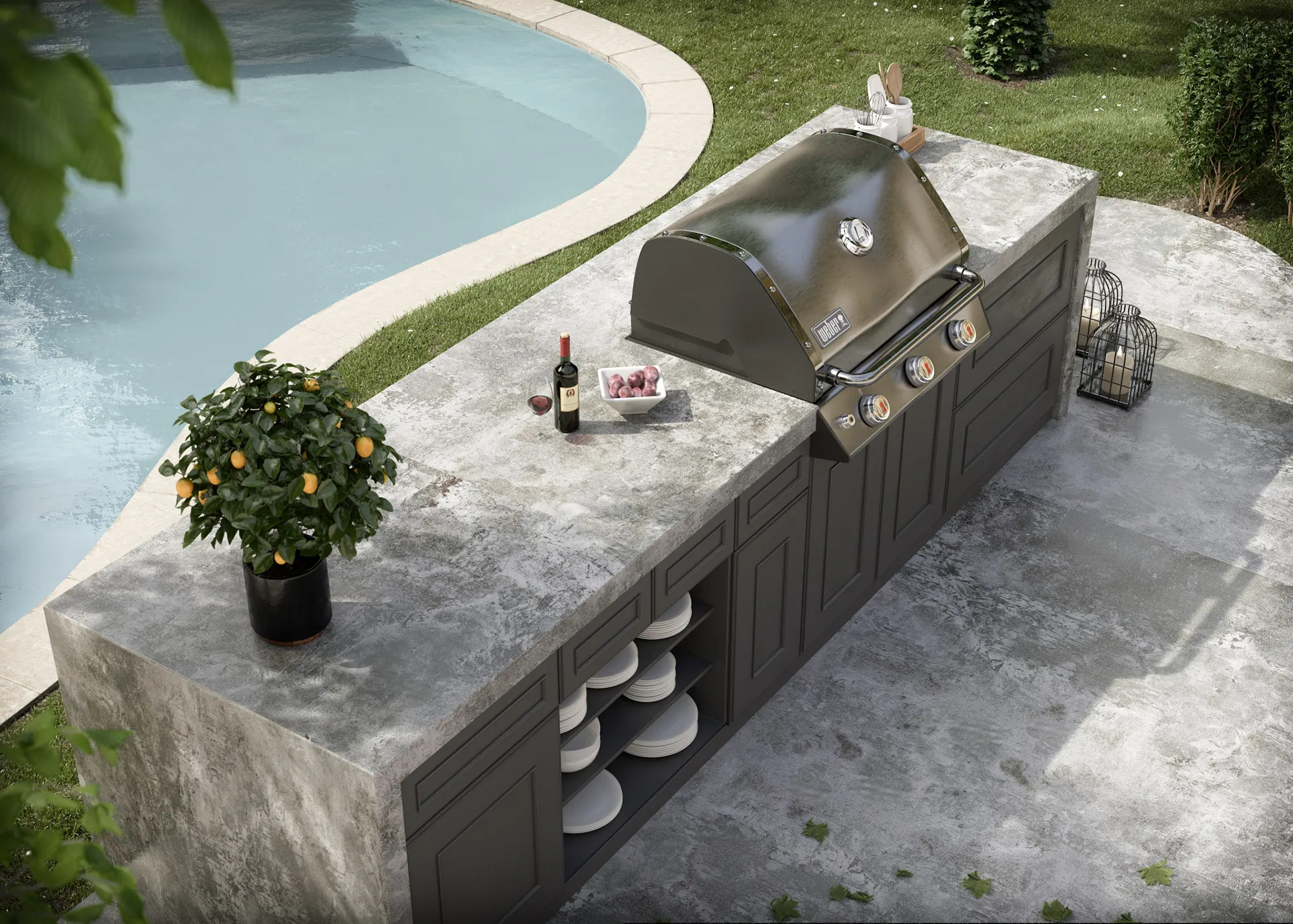 Crown Marble Dekton countertops outdoor instalation Toronto