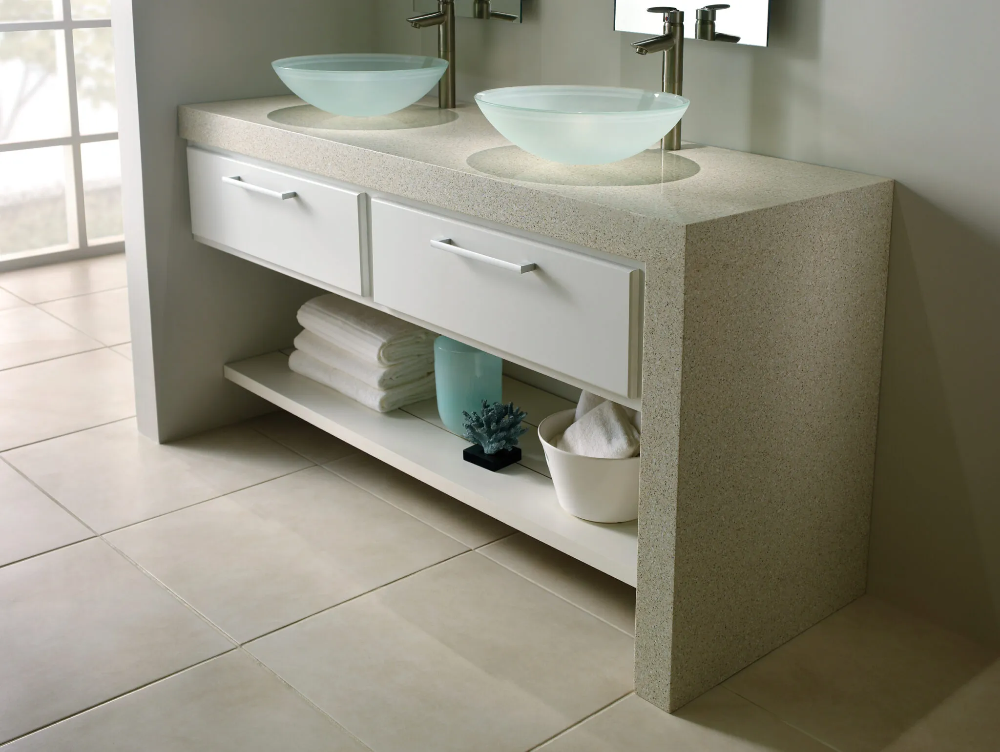 Crown Marble Silestone Luna ECO series install
