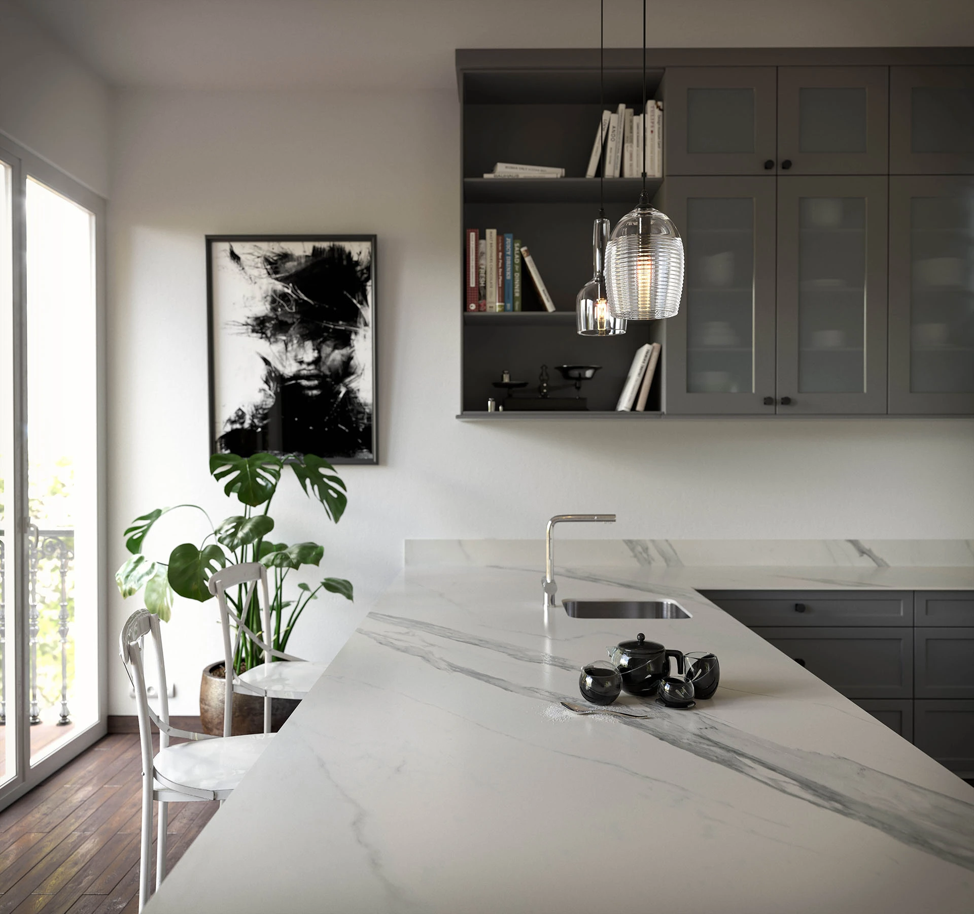 Crown Marble Dekton Opera kitchen countertop