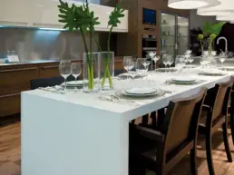 Quartz Silestone Countertop White Zeus Extreme Kitchen install uai