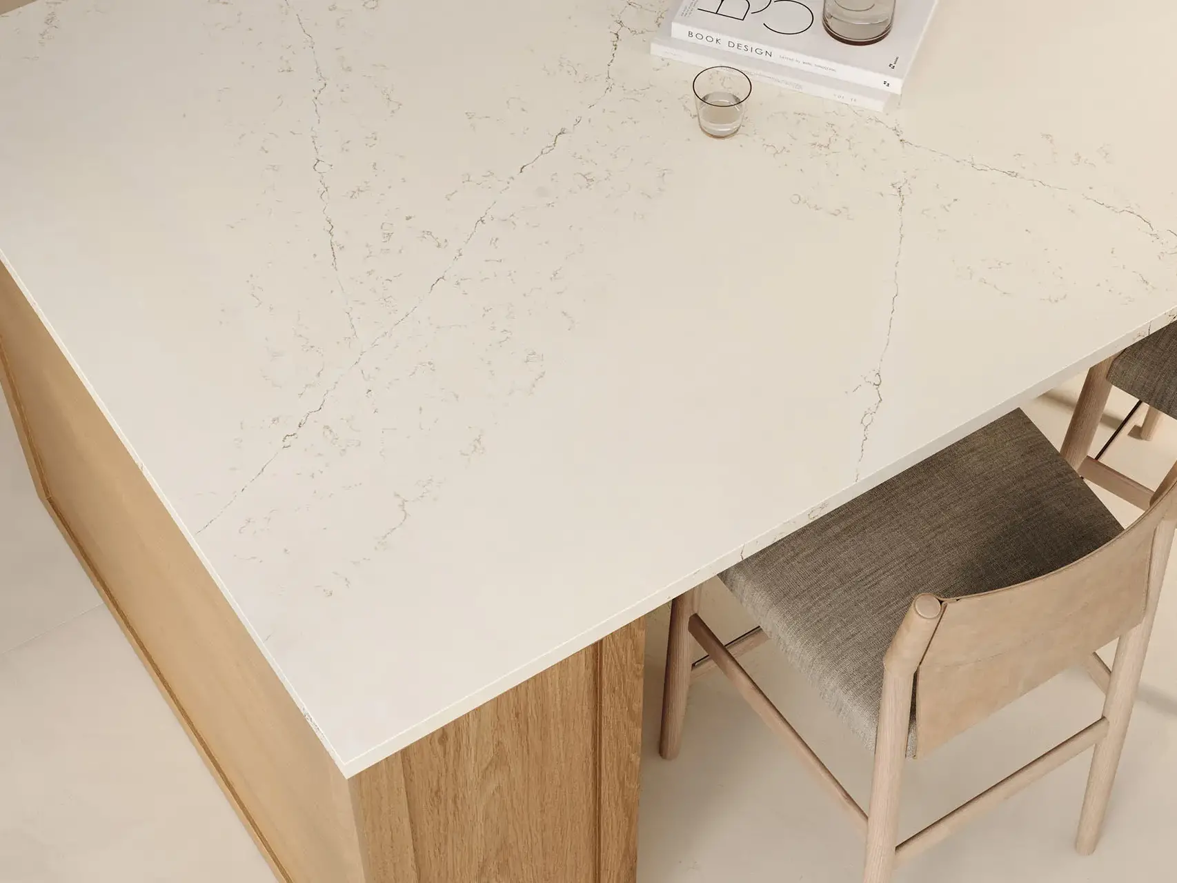 Quartz Cosentino Silestone Siberian Frost Kitchen uai