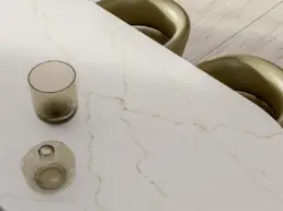 Quartz Cosentino Silestone XM European Kitchen Le Chic Boheme Blanc Elysee uai