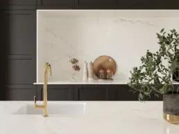 Quartz Cosentino Silestone XM Kitchen USA Le Chic Boheme Blanc Elysee Detalle uai